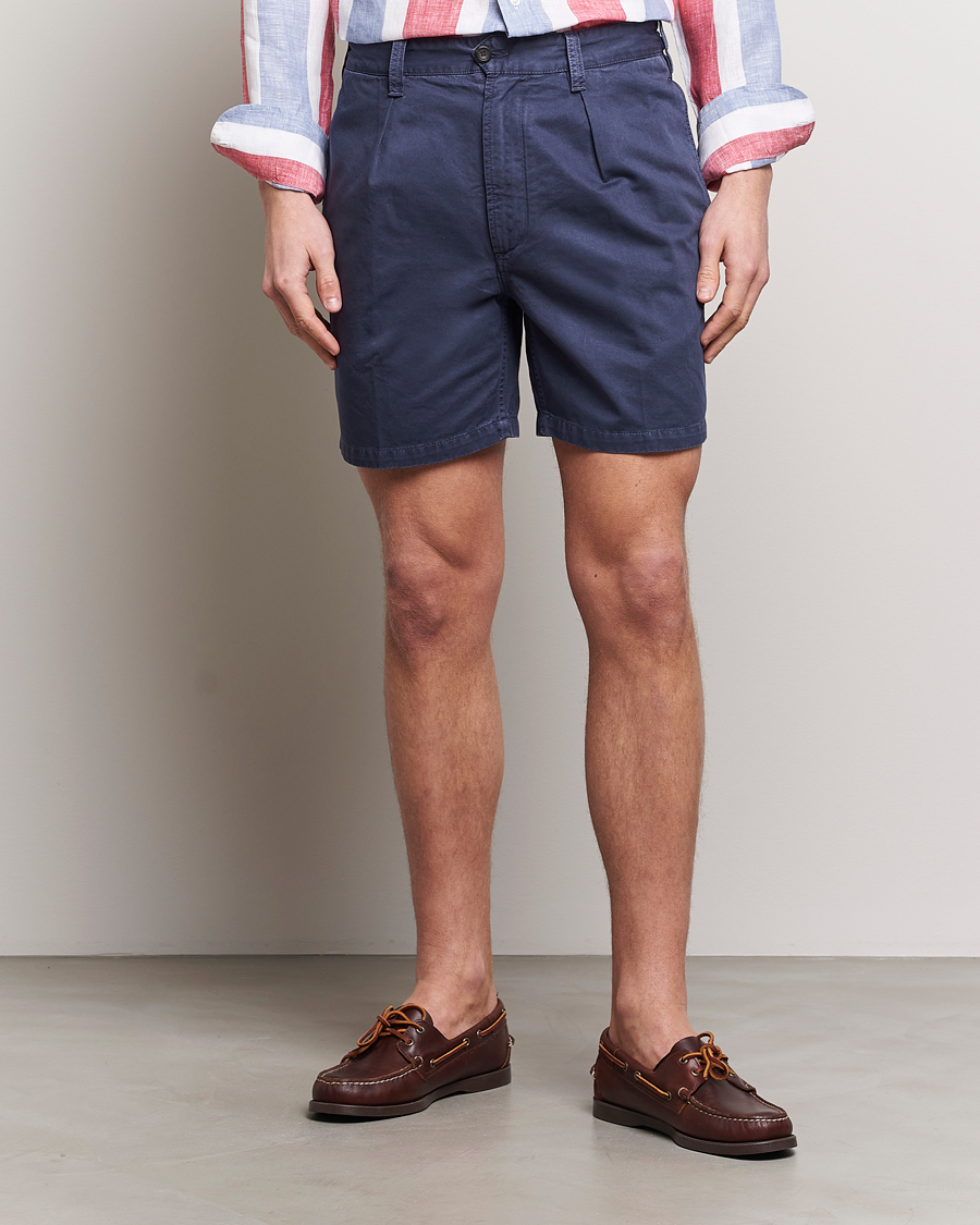 Mies | Chino-shortsit | Drake\'s | Cotton Twill Chino Shorts Washed Navy