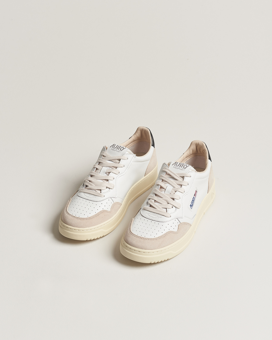 Mies |  | Autry | Medalist Low Leather/Suede Sneaker White/Black