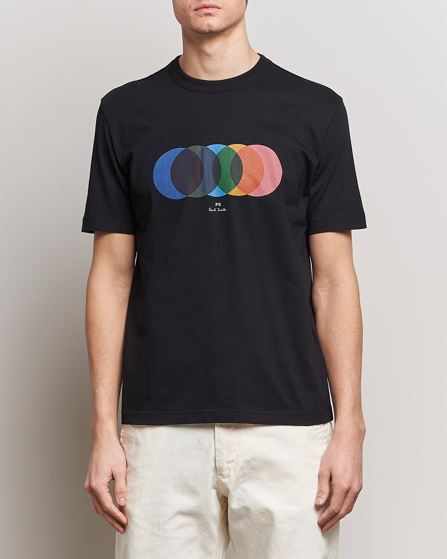 Mies | Paul Smith | PS Paul Smith | Organic Cotton Circles Crew Neck T-Shirt Black