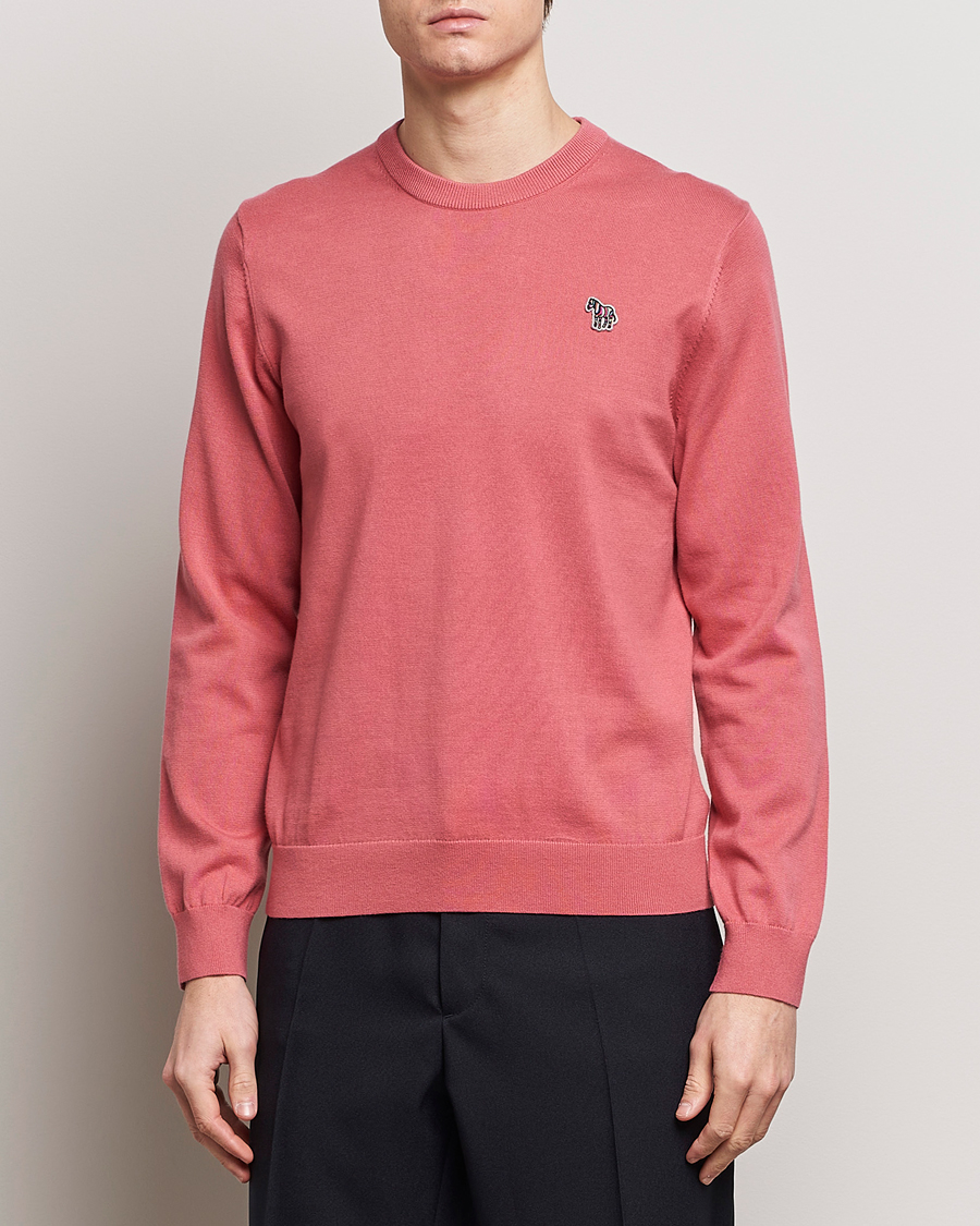 Mies | Paul Smith | PS Paul Smith | Zebra Cotton Knitted Sweater Faded Pink