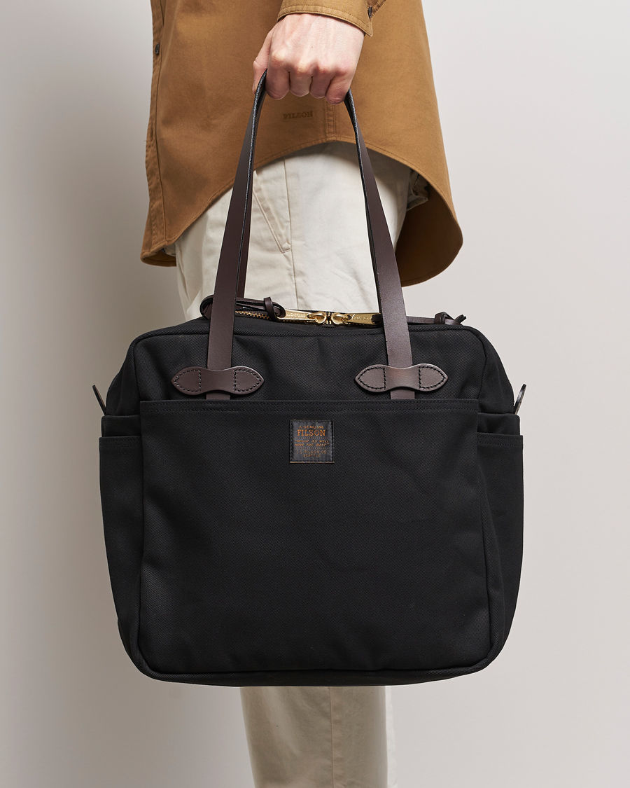 Mies | Active | Filson | Tote Bag With Zipper Black