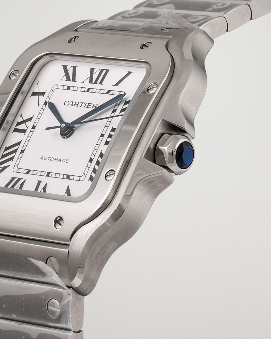 Mies | Cartier Pre-Owned Santos De Cartier WSSA0029 Steel White Silver | Cartier Pre-Owned | Santos De Cartier WSSA0029 Steel White Silver