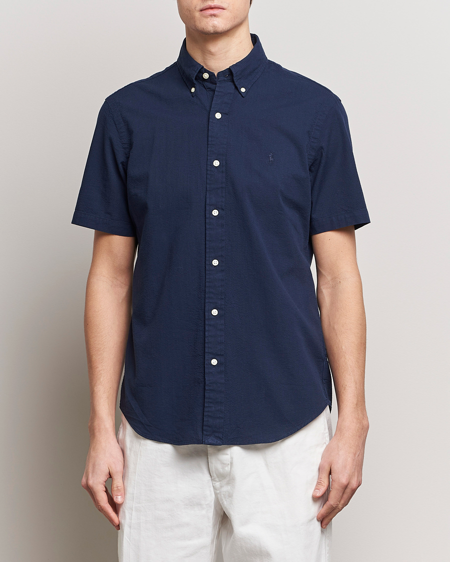 Mies | Polo Ralph Lauren | Polo Ralph Lauren | Seersucker Short Sleeve Shirt Astoria Navy
