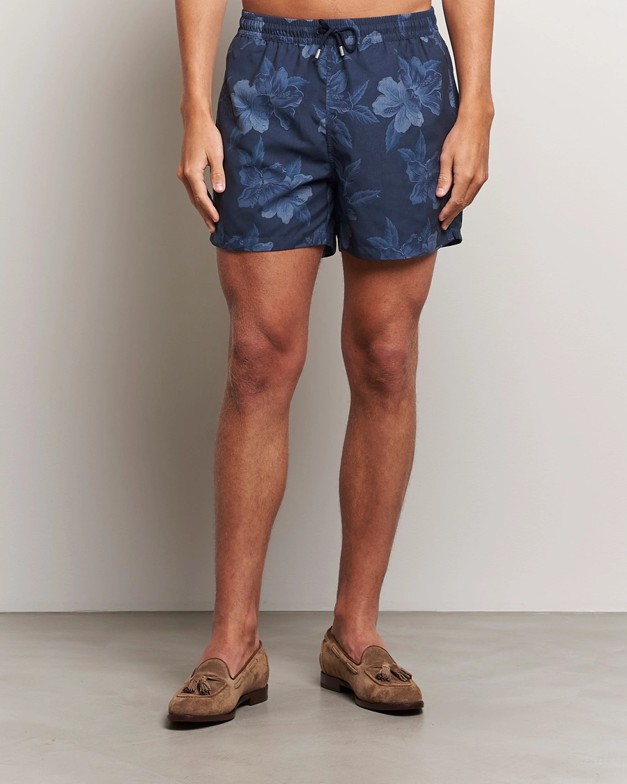 Mies |  | Ralph Lauren Purple Label | Amalfi Swim Shorts Navy Hibiscus