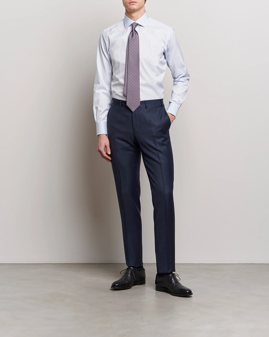 Mies | Luxury Brands | Brioni | Slim Fit Dress Shirt Light Blue