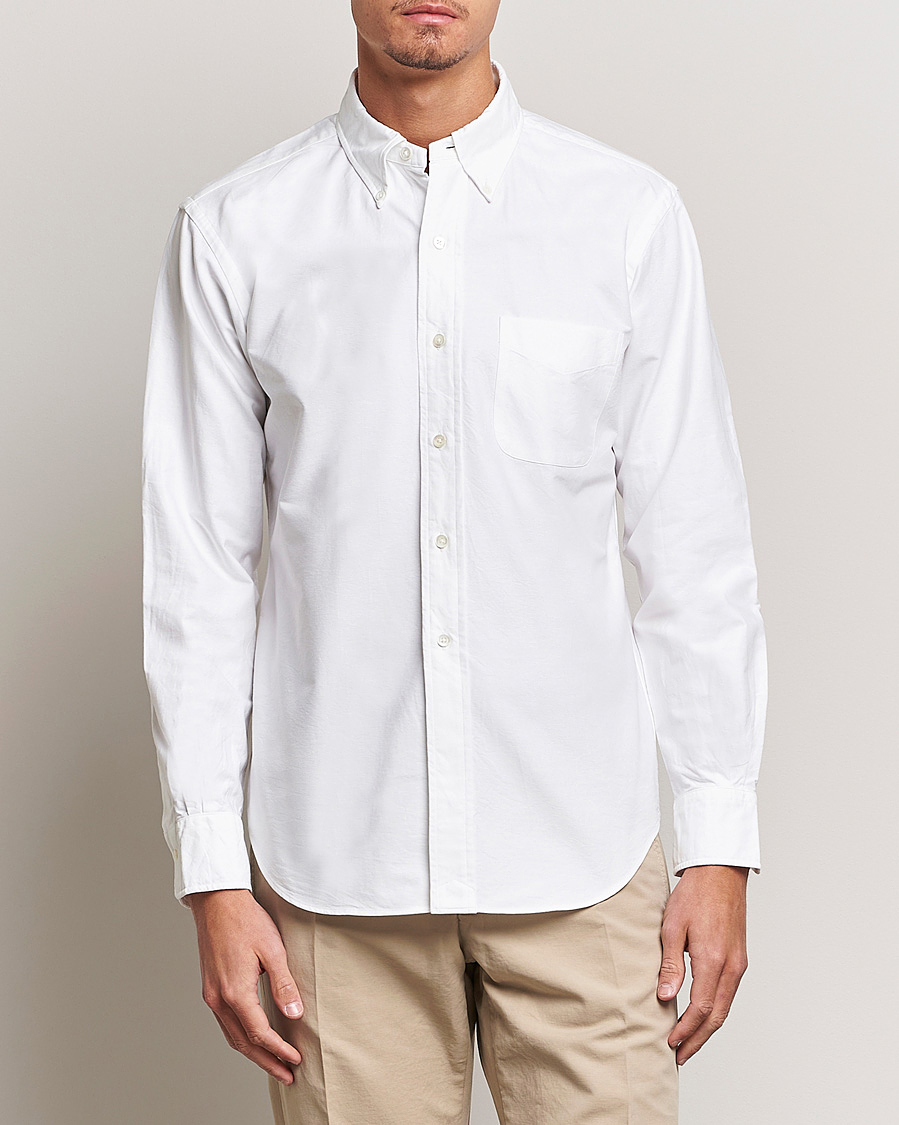 Mies | Vaatteet | Kamakura Shirts | Vintage Ivy Oxford Button Down Shirt White