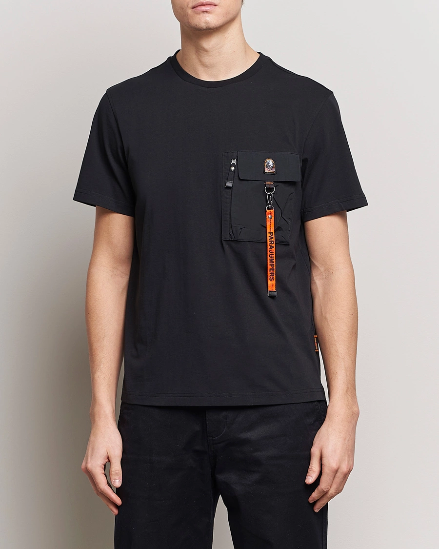 Mies |  | Parajumpers | Mojave Pocket Crew Neck T-Shirt Black