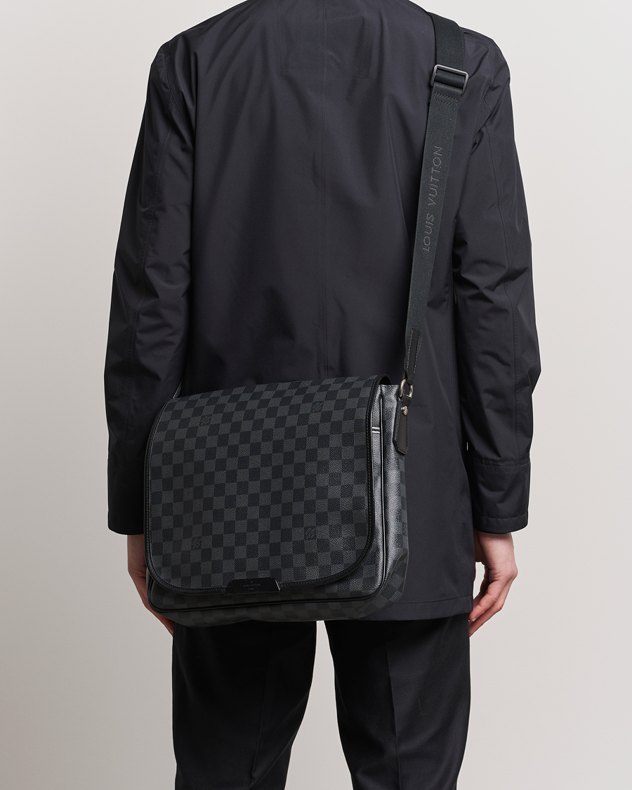 Mies | Pre-Owned & Vintage Bags | Louis Vuitton Pre-Owned | Daniel MM Satchel Leather Bag Damier Graphite