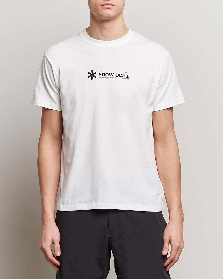 Mies | Active | Snow Peak | Soft Cotton Logo T-Shirt White