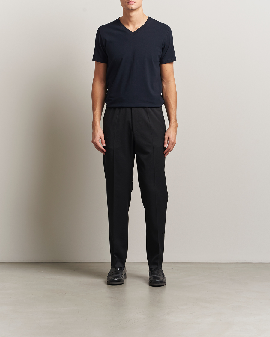 Mies | T-paidat | Filippa K | Organic Cotton V-Neck T-Shirt Navy