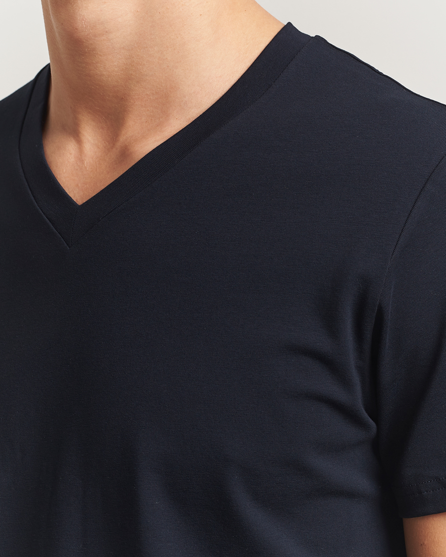 Mies | T-paidat | Filippa K | Organic Cotton V-Neck T-Shirt Navy