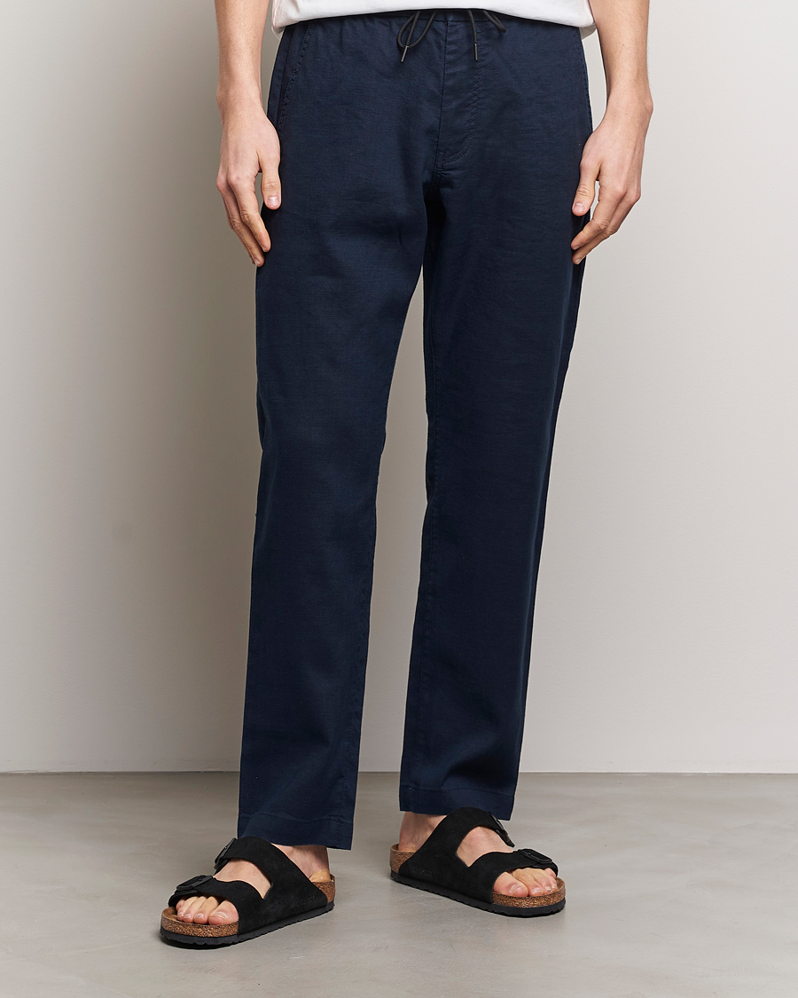 Mies | BOSS ORANGE | BOSS ORANGE | Sanderson Linen Pants Dark Blue
