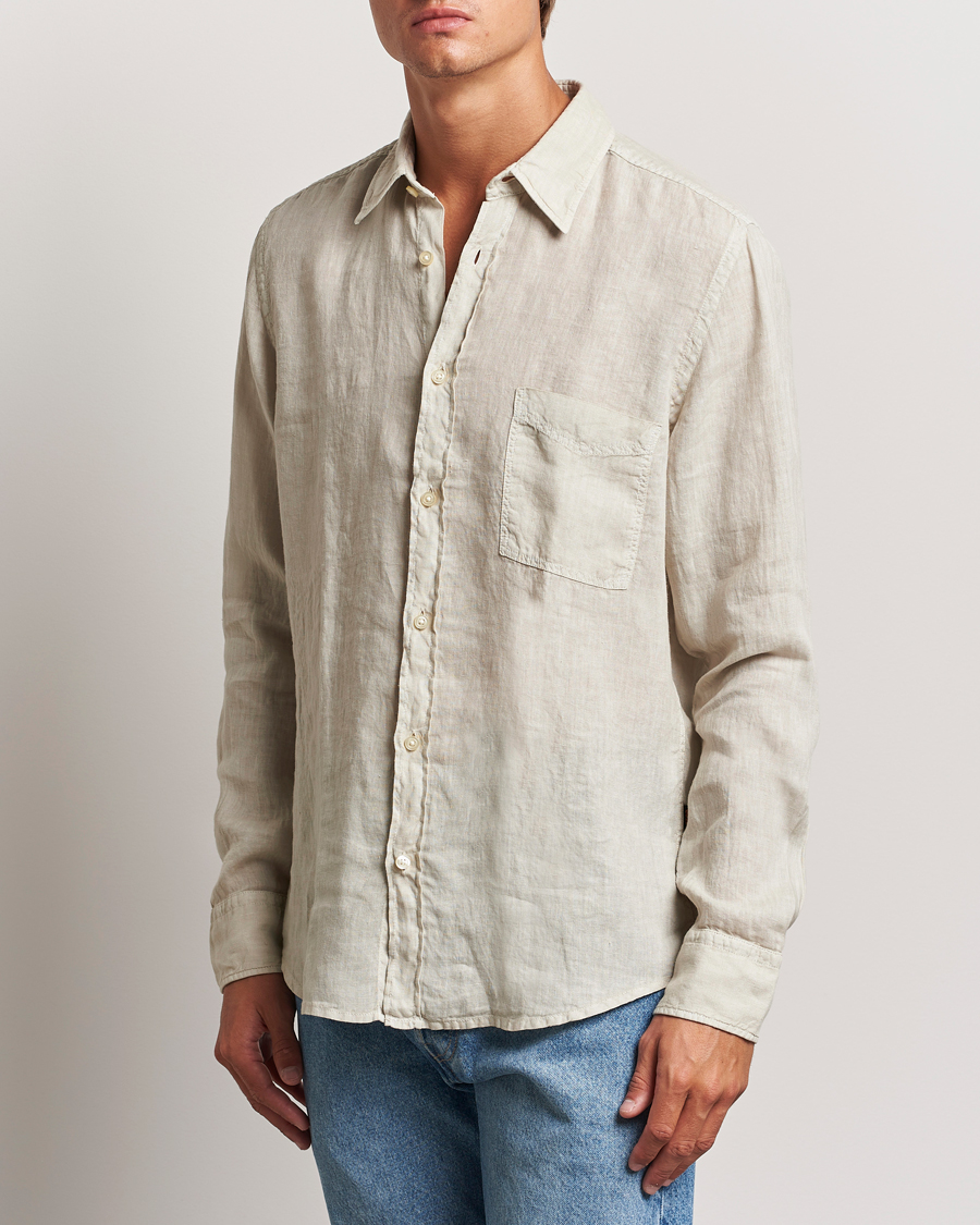 Mies |  | BOSS ORANGE | Relegant Linen Shirt Light Beige