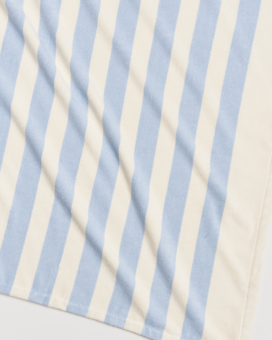 Mies |  | Tekla | Organic Terry Beach Towel Isle Blue Stripes