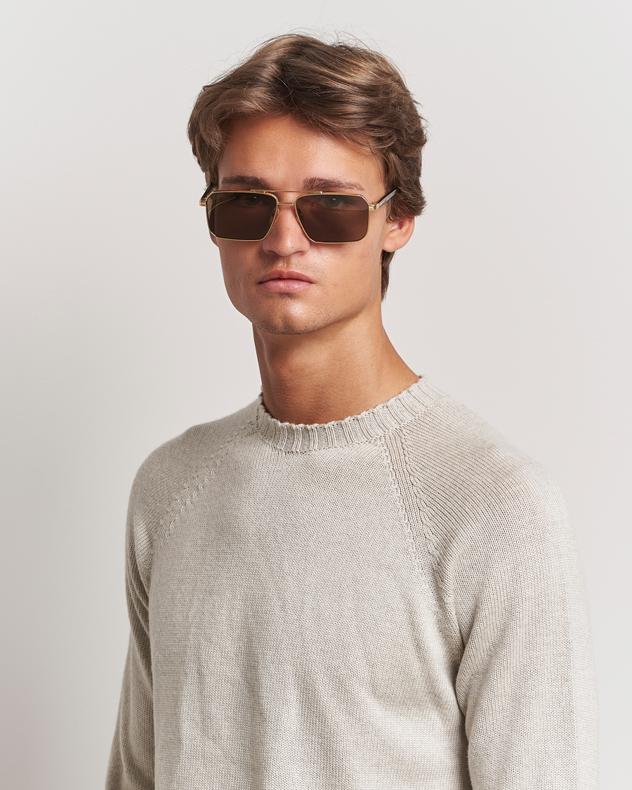 Mies |  | Prada Eyewear | Prada 0PR A57S Metal Sunglasses Gold