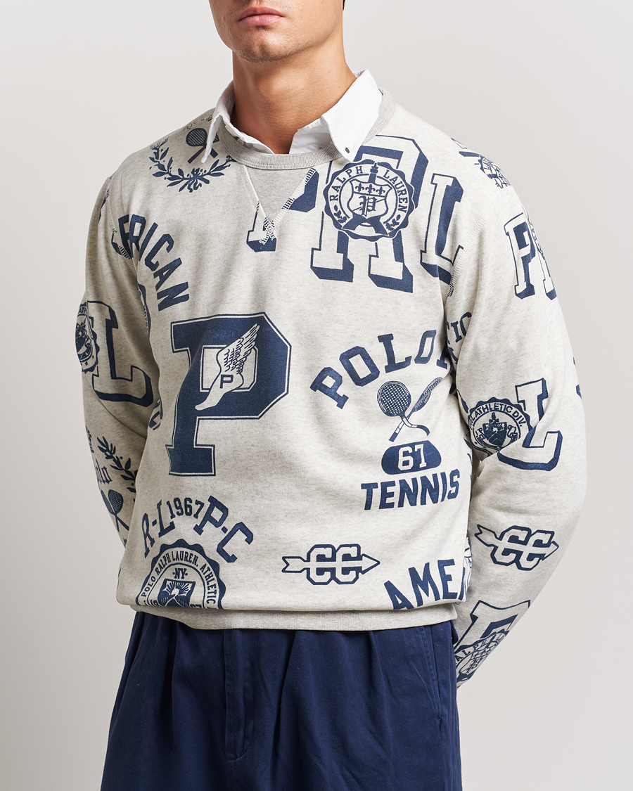 Mies |  | Polo Ralph Lauren | Printed Crew Neck Sweatshirt Light Vintage Heather