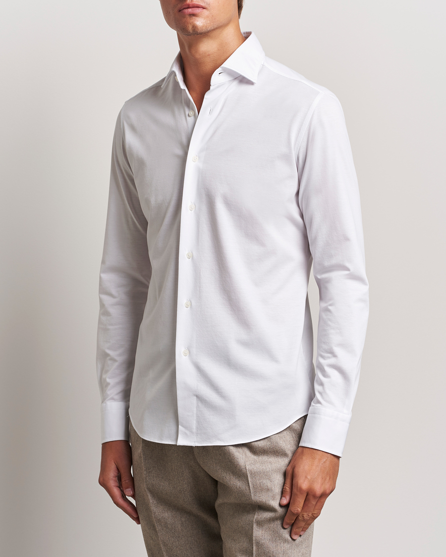 Mies |  | Grigio | Cotton Jersey Shirt White