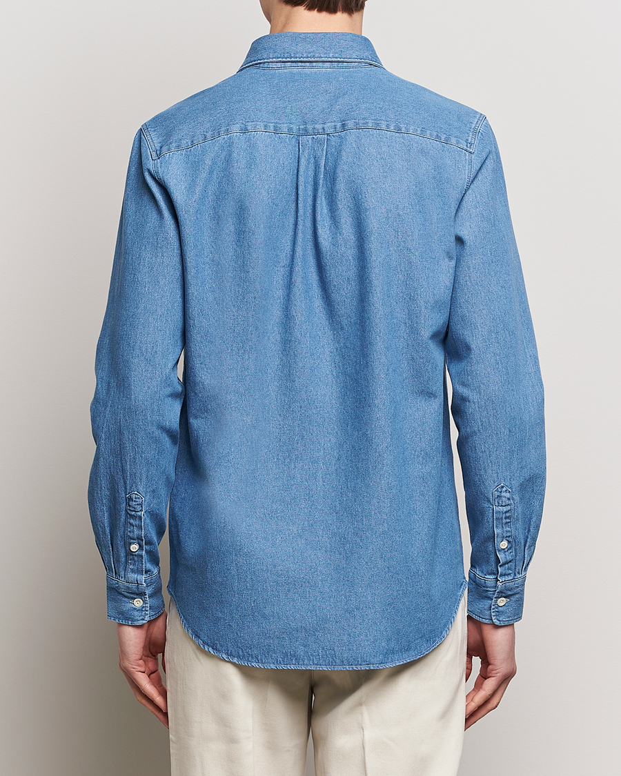 Mies | Kauluspaidat | A Day's March | Mason Denim Shirt Light Blue