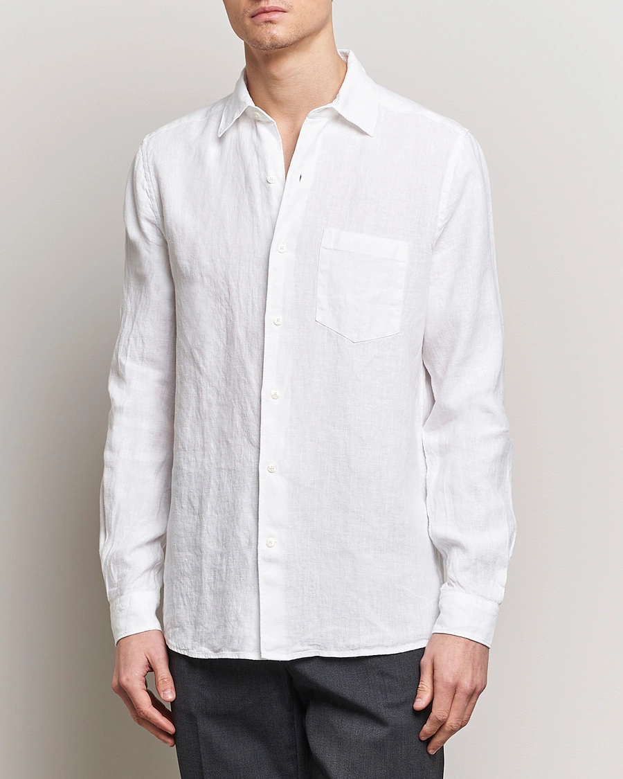 Mies | A Day's March | A Day\'s March | Abu Linen Shirt White