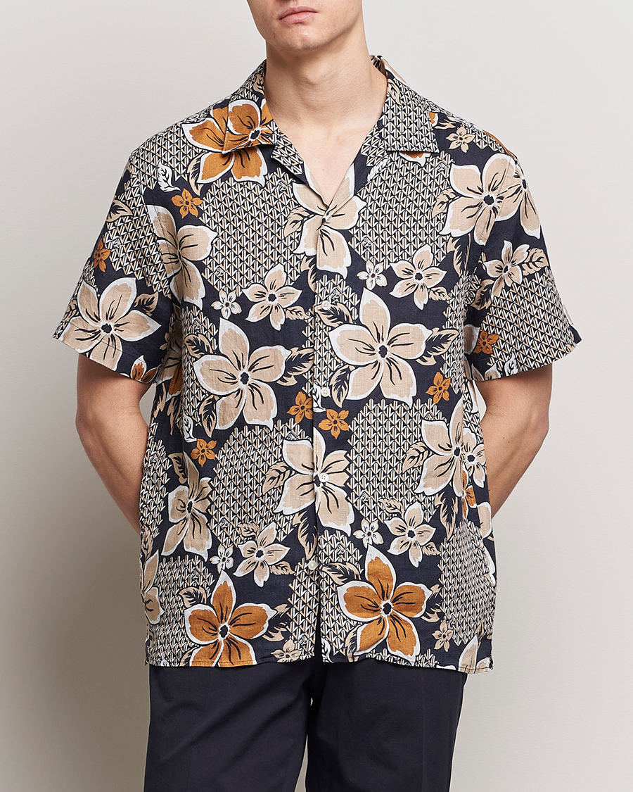 Mies | J.Lindeberg | J.Lindeberg | Elio Linen Island Floral Shirt Island Floral Mix