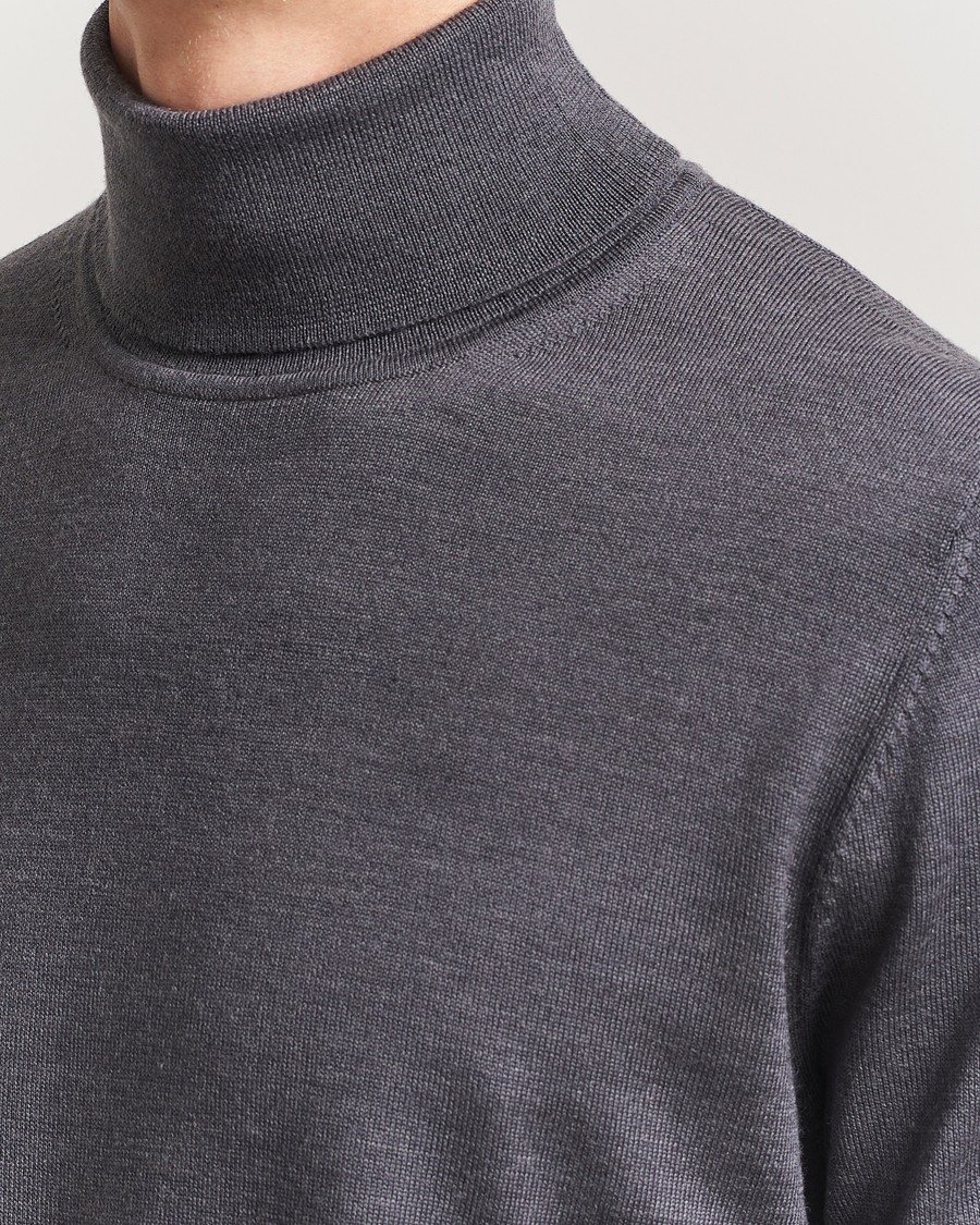 Mies | Puserot | Charles Tyrwhitt | Pure Merino Roll Neck Jumper Grey
