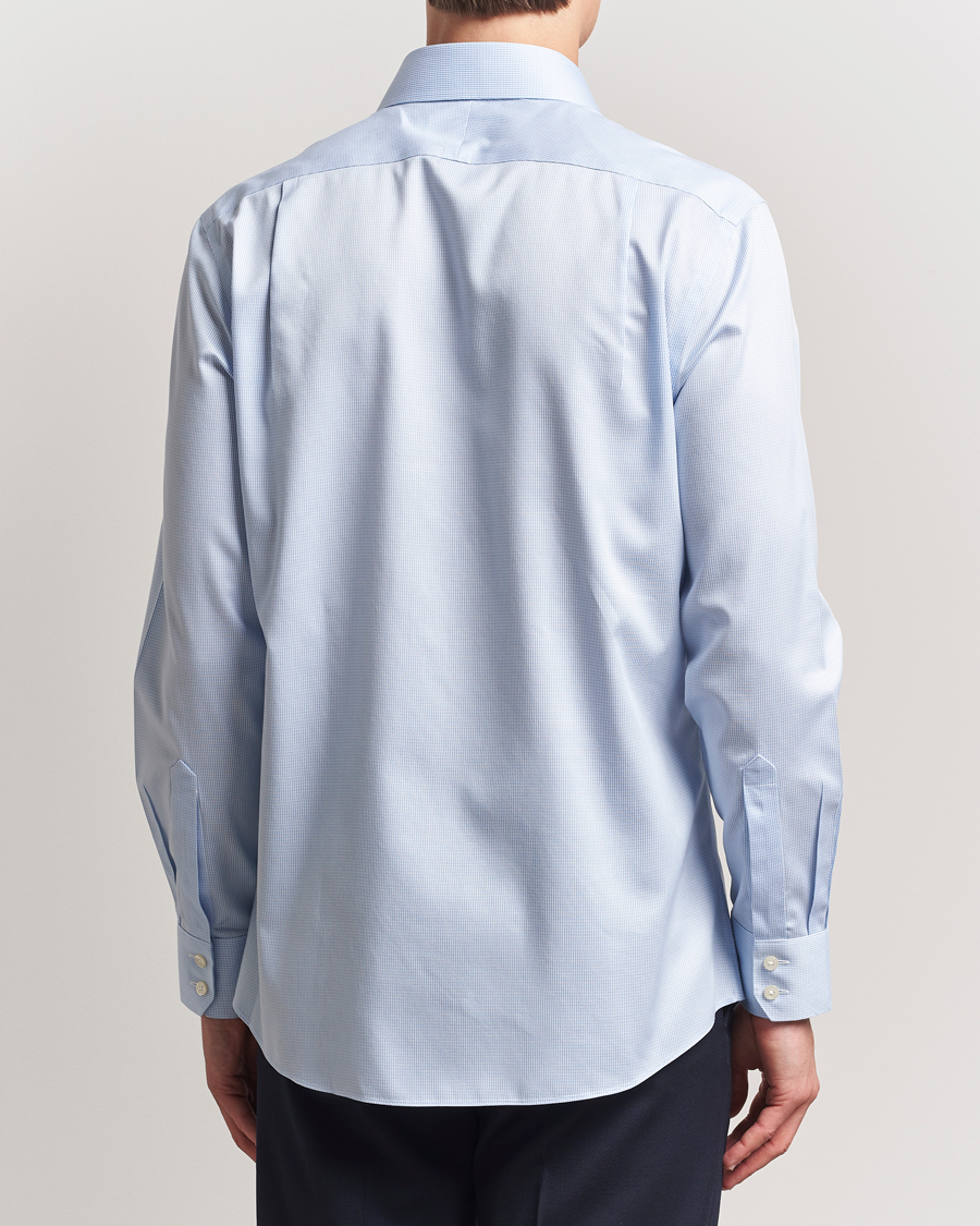 Mies | Kauluspaidat | Charles Tyrwhitt | Slim Fit Non Iron Puppytooth Shirt Sky Blue