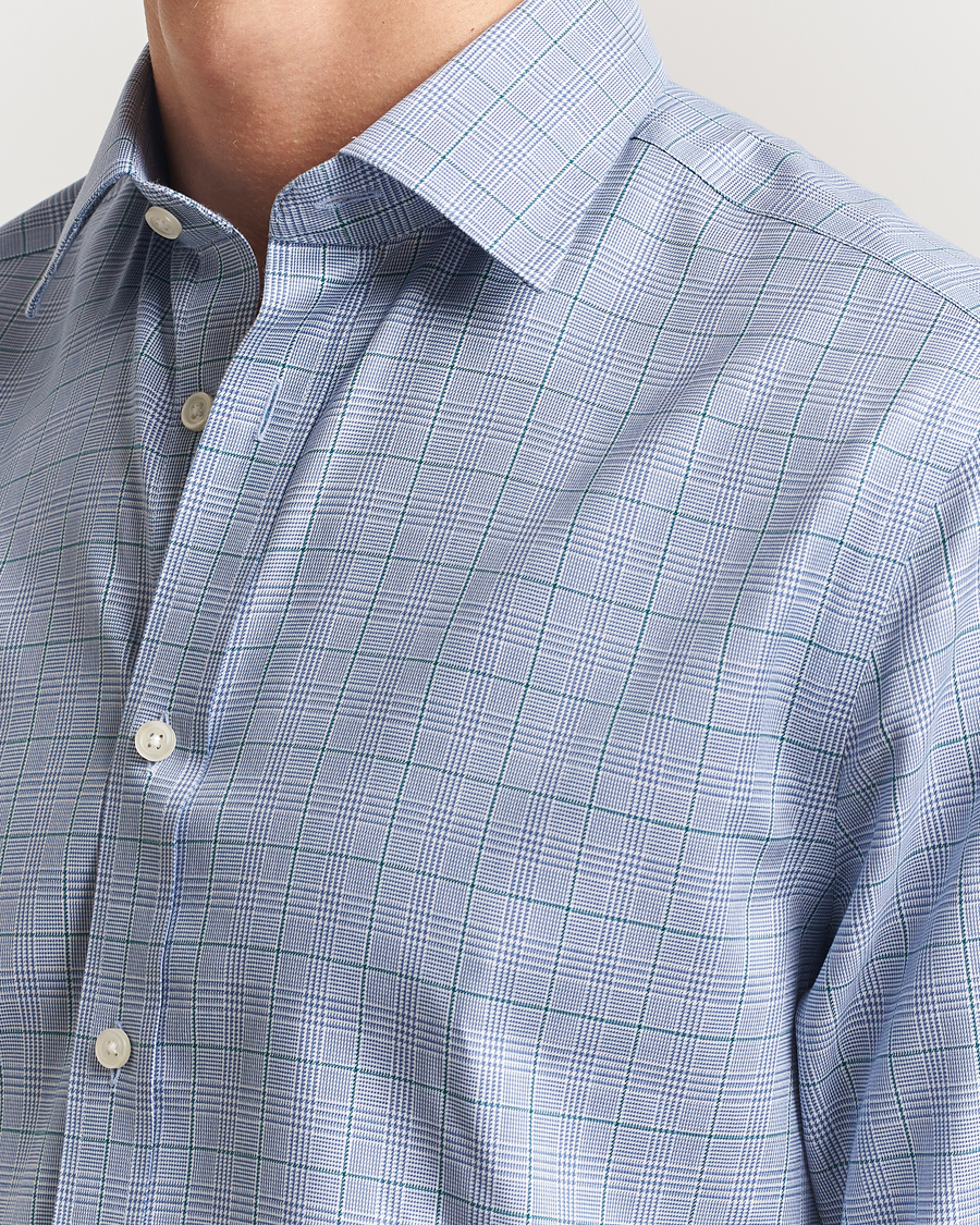 Mies | Kauluspaidat | Charles Tyrwhitt | Slim Fit Non Iron Prince of Wales Shirt Indigo Blue