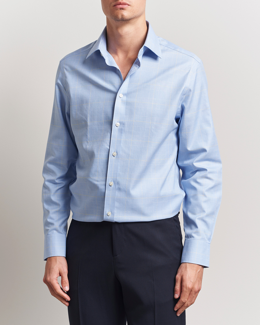 Mies | Kauluspaidat | Charles Tyrwhitt | Slim Fit Non Iron Prince of Wales Shirt Blue