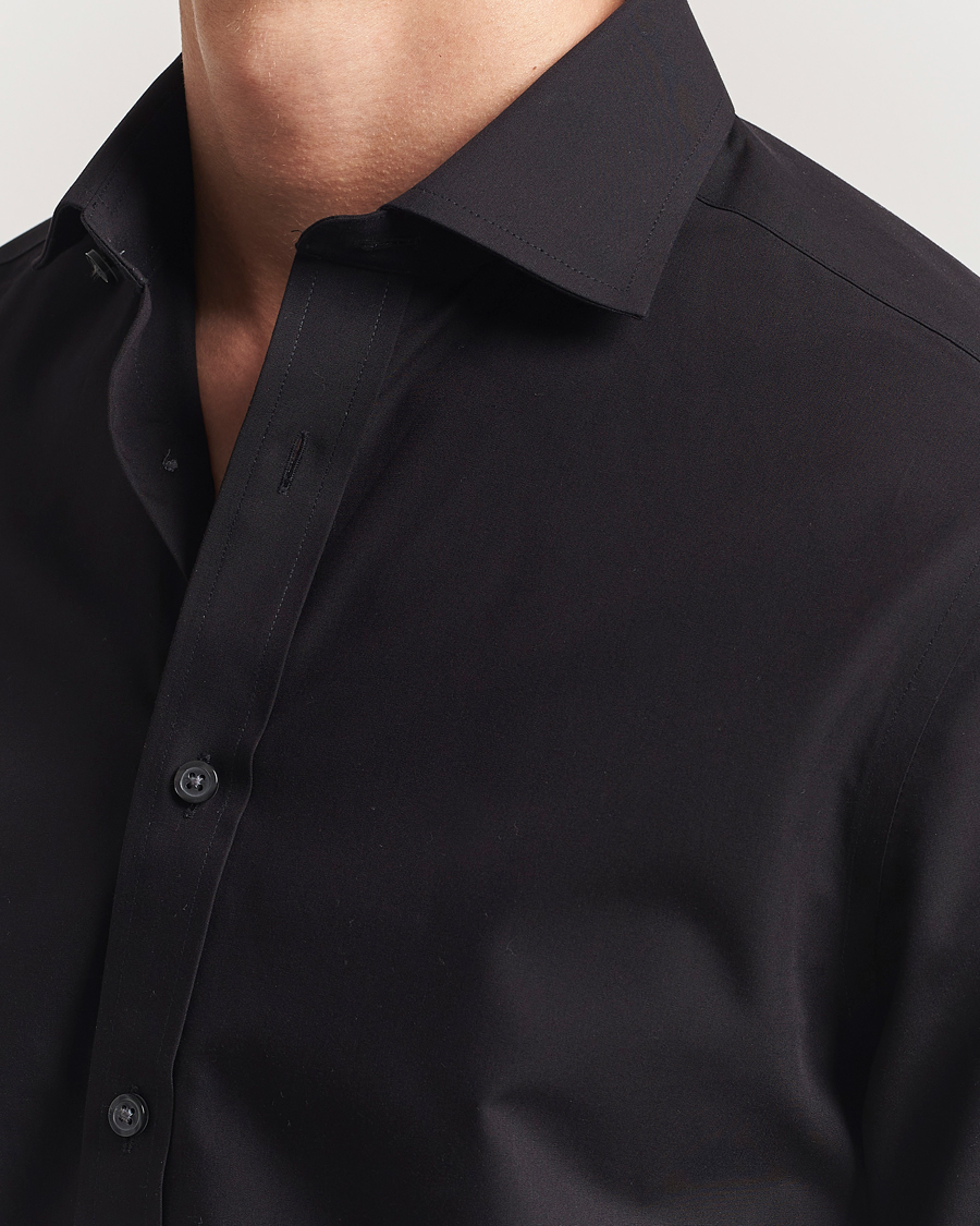 Mies | Kauluspaidat | Charles Tyrwhitt | Slim Fit Non Iron Poplin Cut Away Shirt Black
