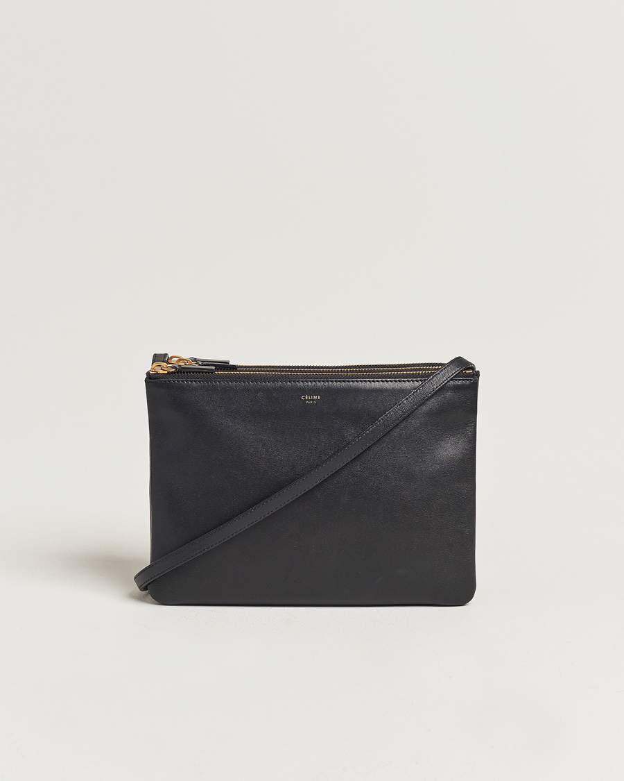 Mies | Celine Pre-Owned Trio Leather Handbag Black | Celine Pre-Owned | Trio Leather Handbag Black