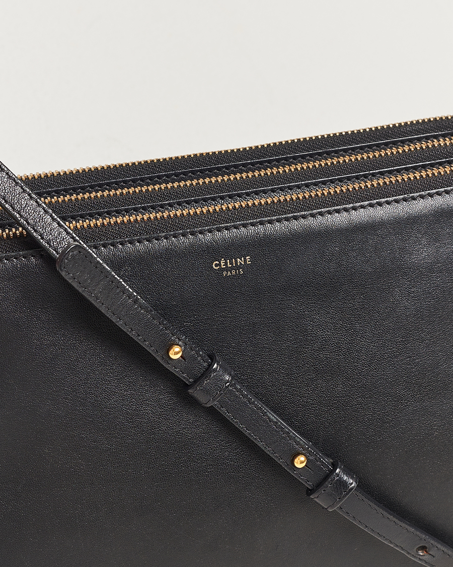 Mies | Celine Pre-Owned Trio Leather Handbag Black | Celine Pre-Owned | Trio Leather Handbag Black