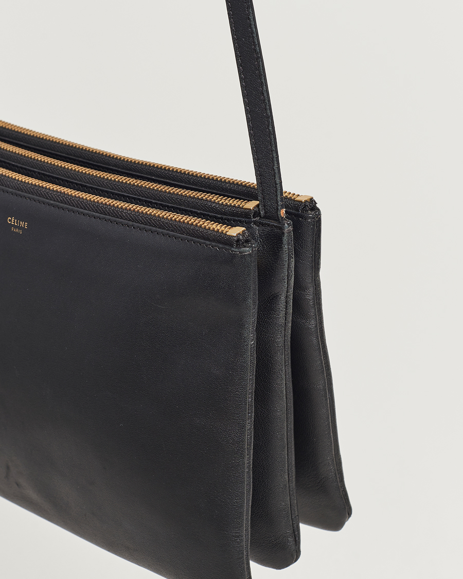 Mies | Celine Pre-Owned Trio Leather Handbag Black | Celine Pre-Owned | Trio Leather Handbag Black