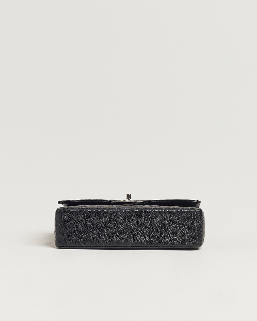 Mies | Chanel Pre-Owned Classic Medium Double Flap Bag Caviar Leather Black | Chanel Pre-Owned | Classic Medium Double Flap Bag Caviar Leather Black