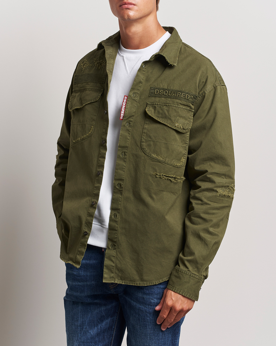 Mies |  | Dsquared2 | Garment Dyed Ranger Shirt Army Green