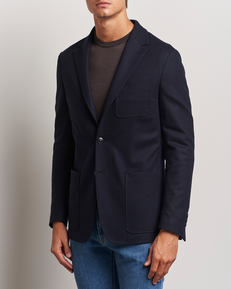 Mies | Business & Beyond - Formal | Canali | Soft Wool Jersey Blazer Navy