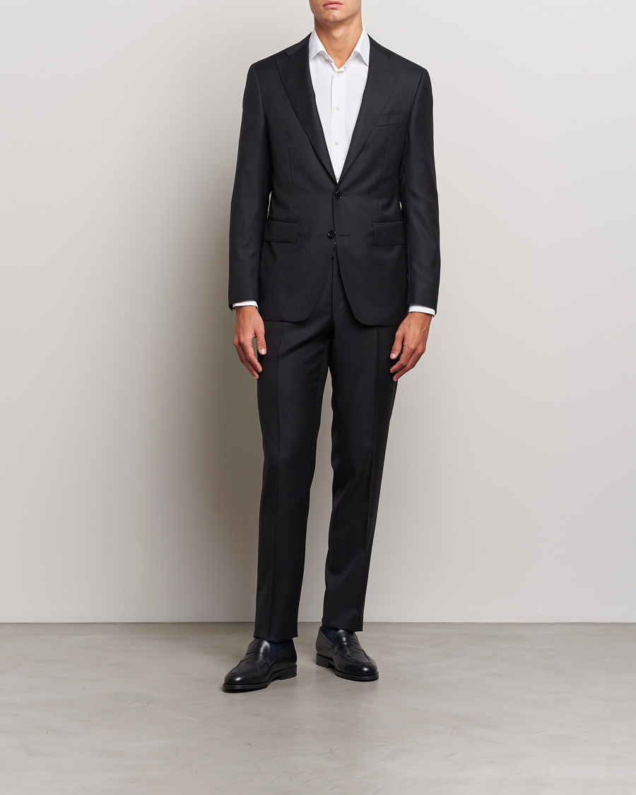 Mies |  | Canali | Super 130s Wool Capri Suit Black