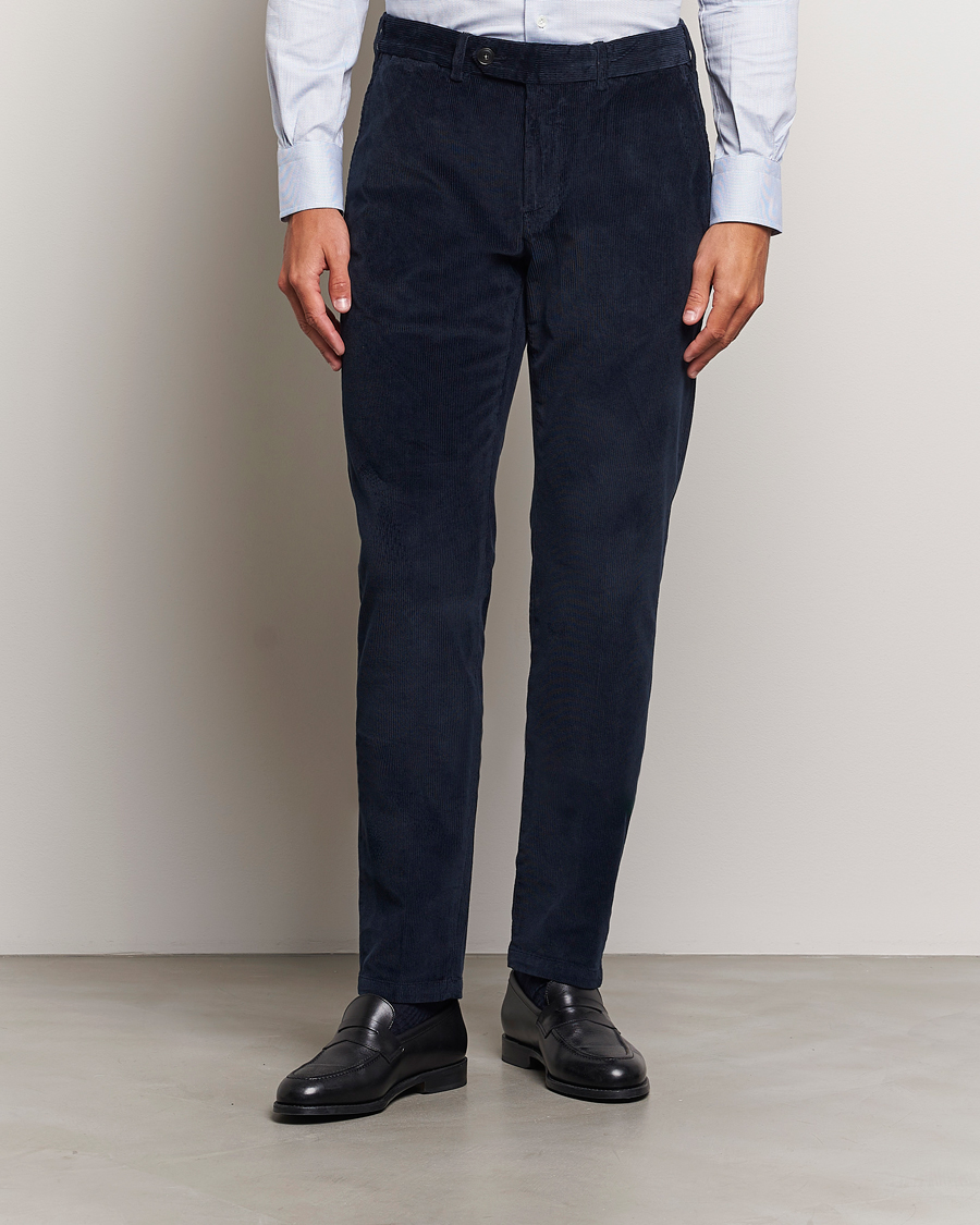 Mies |  | Canali | Slim Fit Corduroy Trousers Navy