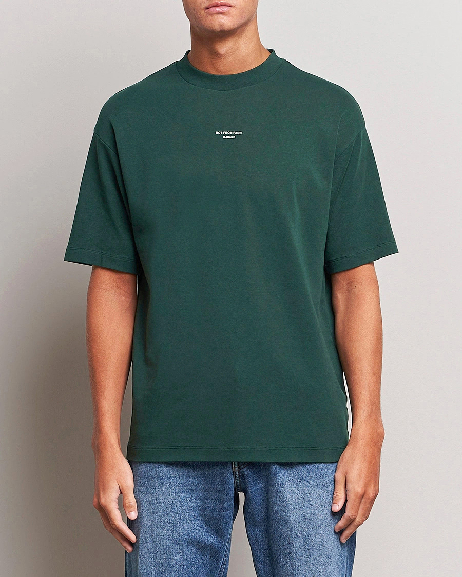 Mies |  | Drôle de Monsieur | Classic Slogan T-Shirt Dark Green