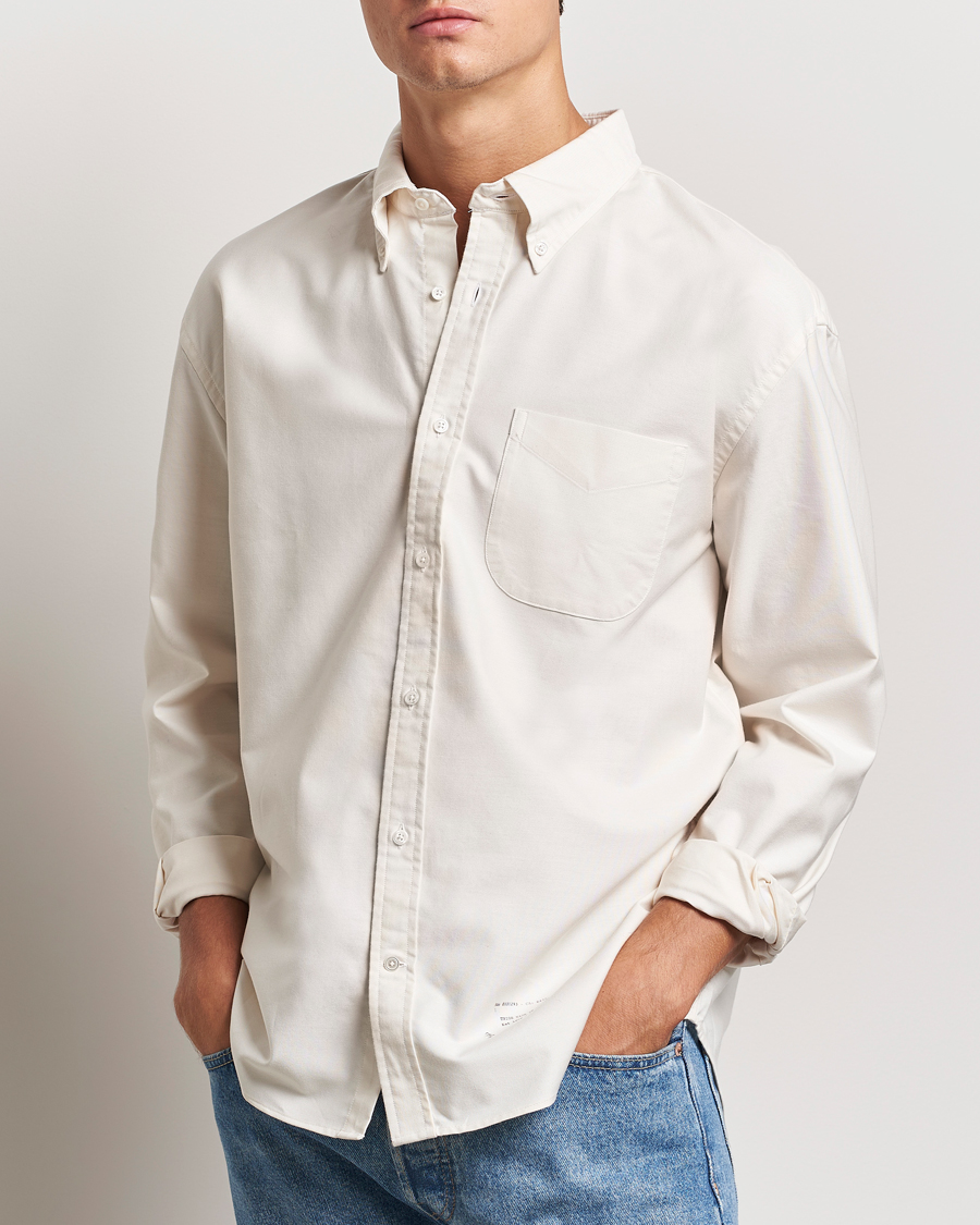 Mies |  | GANT 240 Mulberry Street | Regular Fit US Oxford Shirt Cream