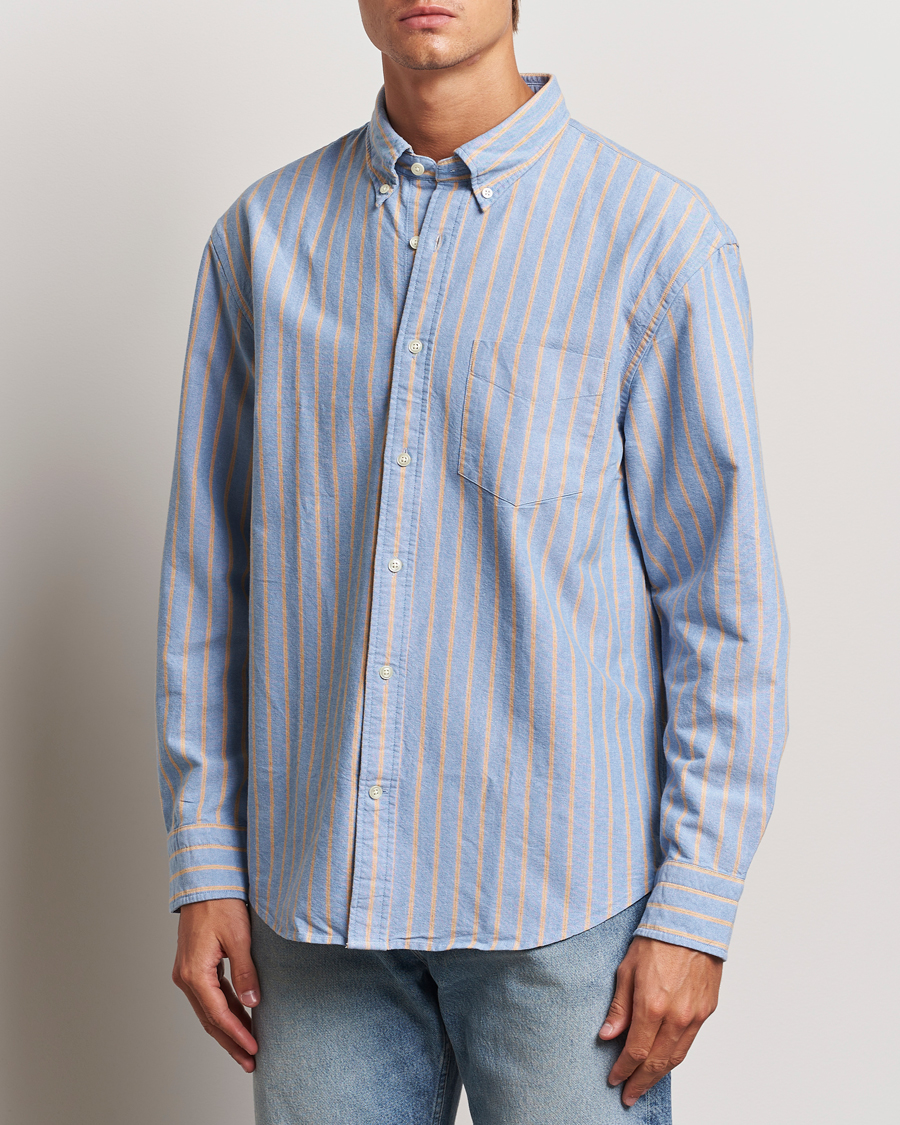 Mies |  | GANT 240 Mulberry Street | Regular Fit Archive Oxford Striped Shirt Vintage Blue