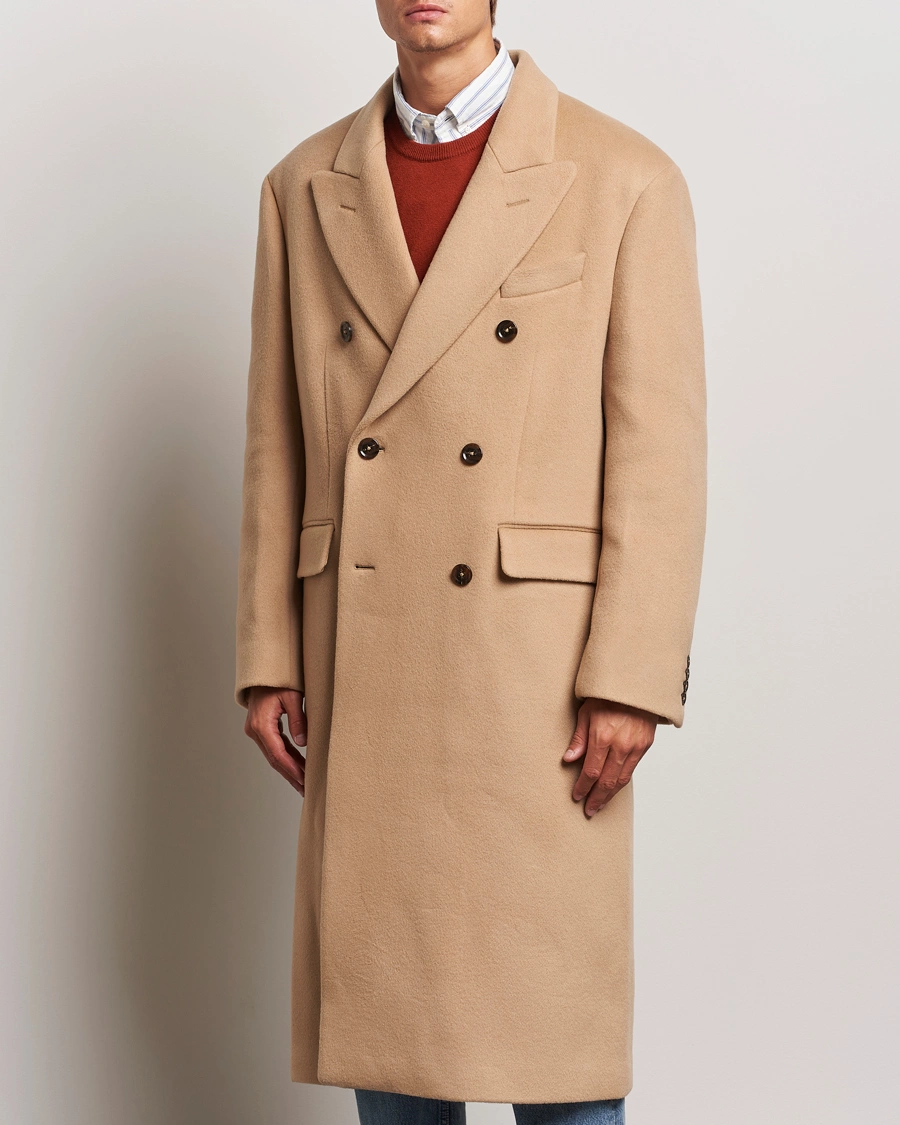 Mies | Takit | GANT 240 Mulberry Street | Double Breasted Wool Coat Mustard Beige