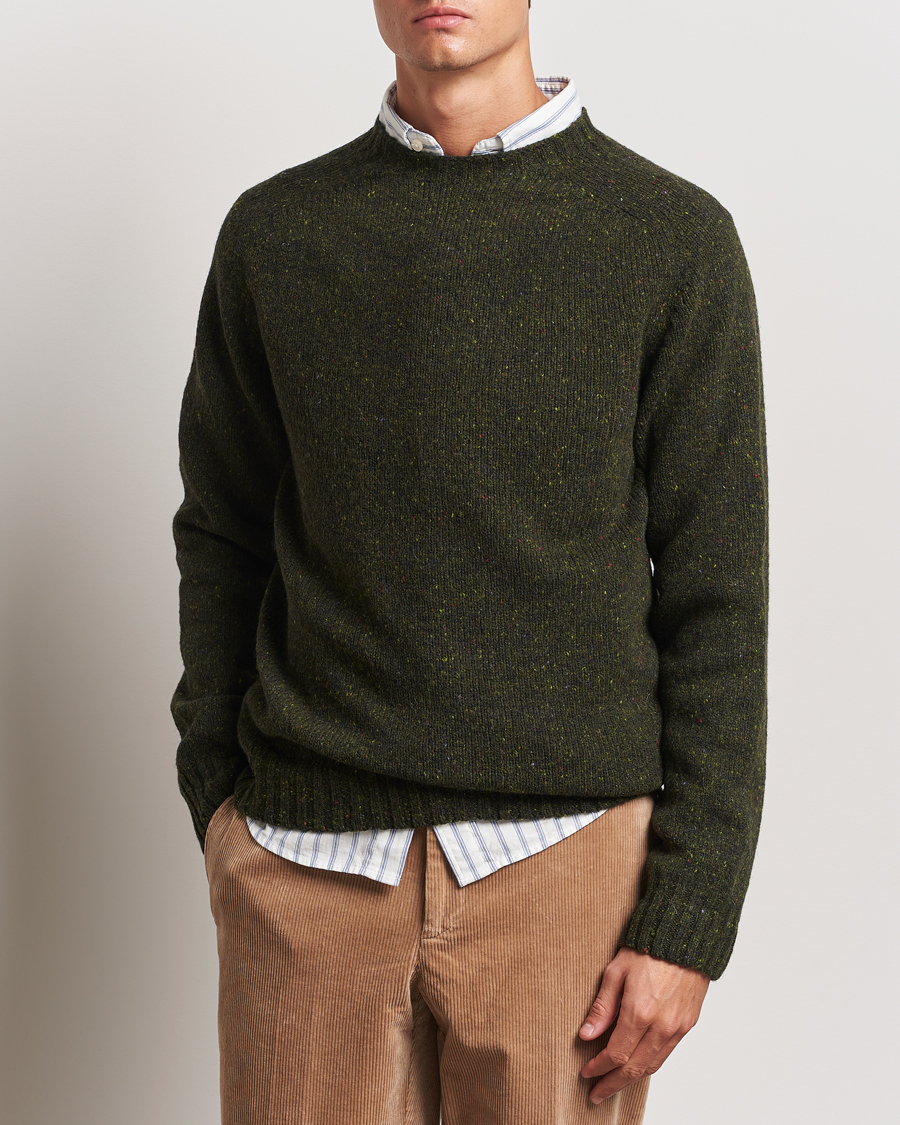 Mies | Vaatteet | Harley Of Scotland | Donegal Wool Crewneck Harris Green