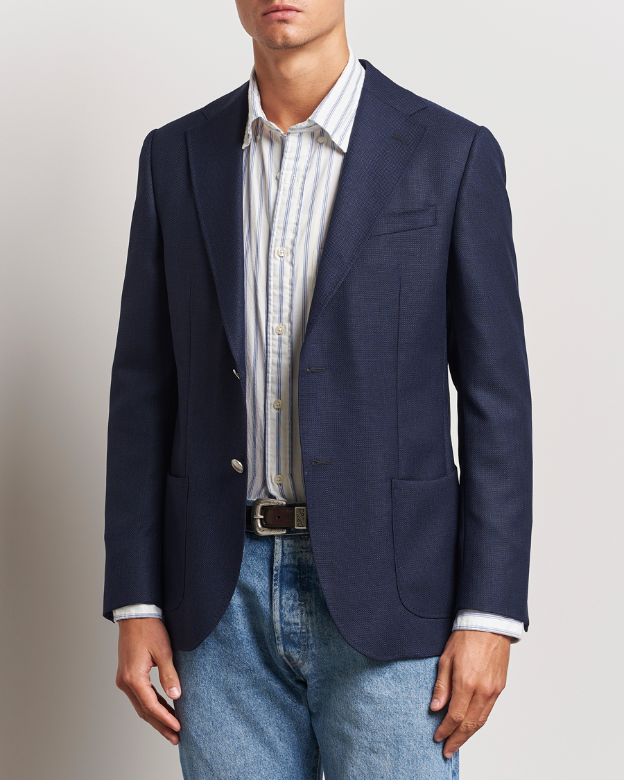 Mies |  | Morris Heritage | Wool Hopsack Club Blazer Navy