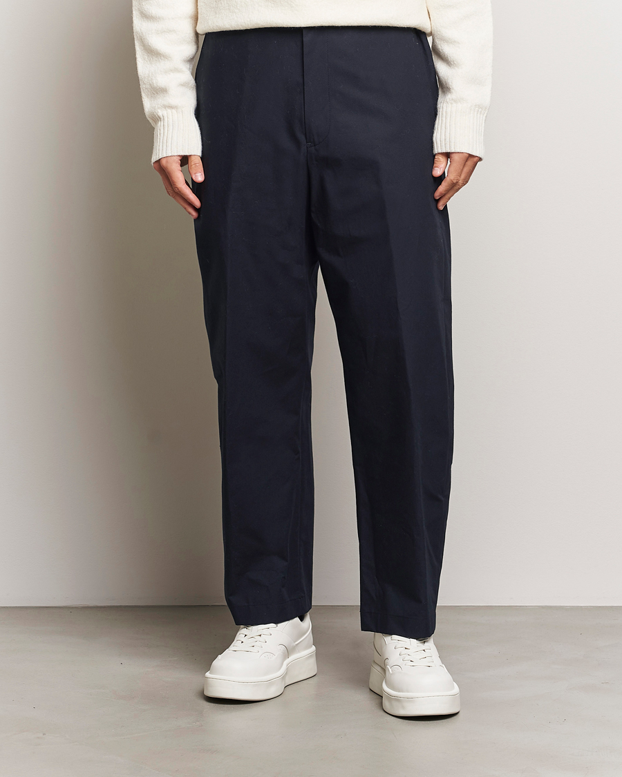 Mies |  | Jil Sander | Water Repellent Cotton Drawstring Pants Navy