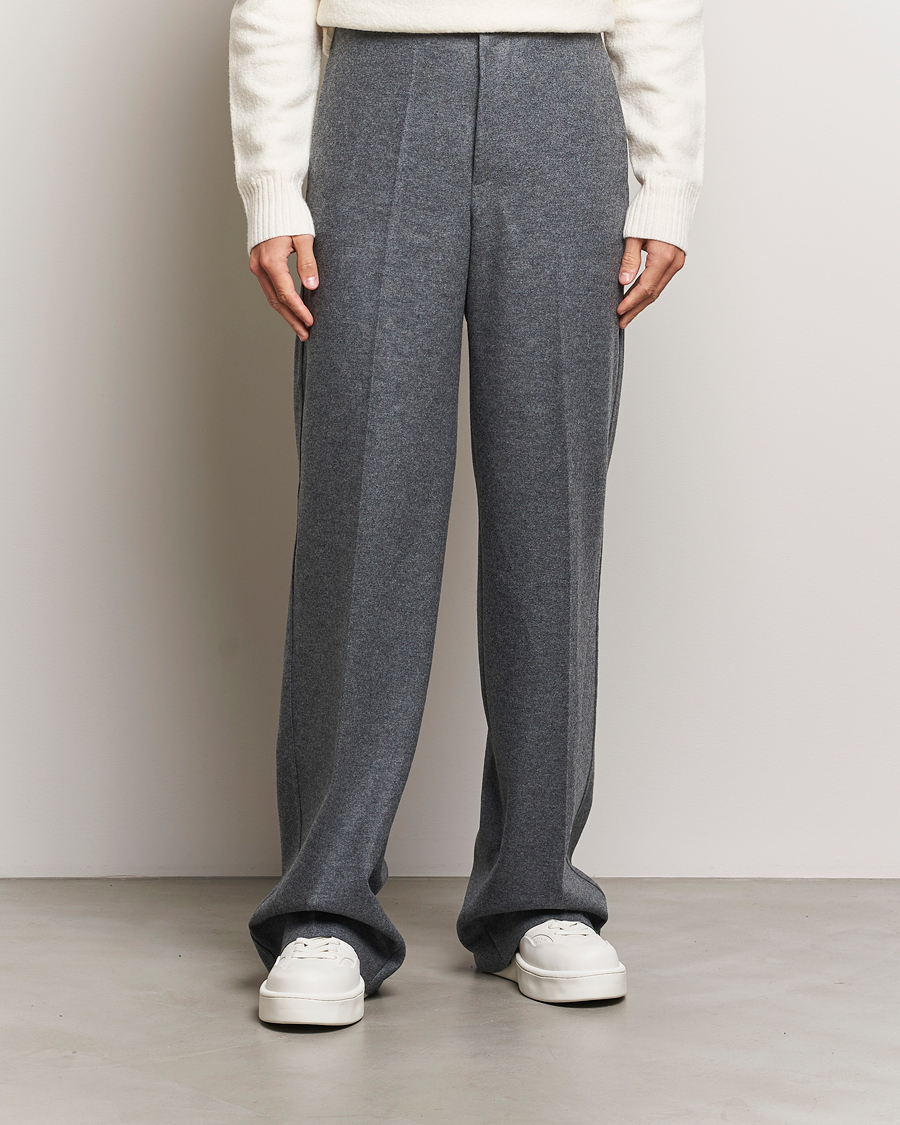 Mies |  | Jil Sander | Wool Flannel Pants Grey Melange