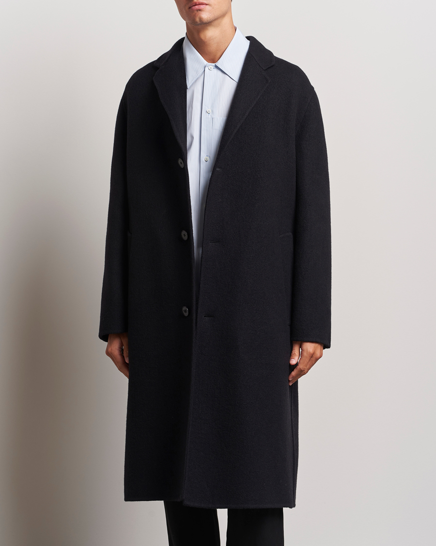 Jil Sander Felted Wool Coat Black osoitteesta CareOfCarl.fi