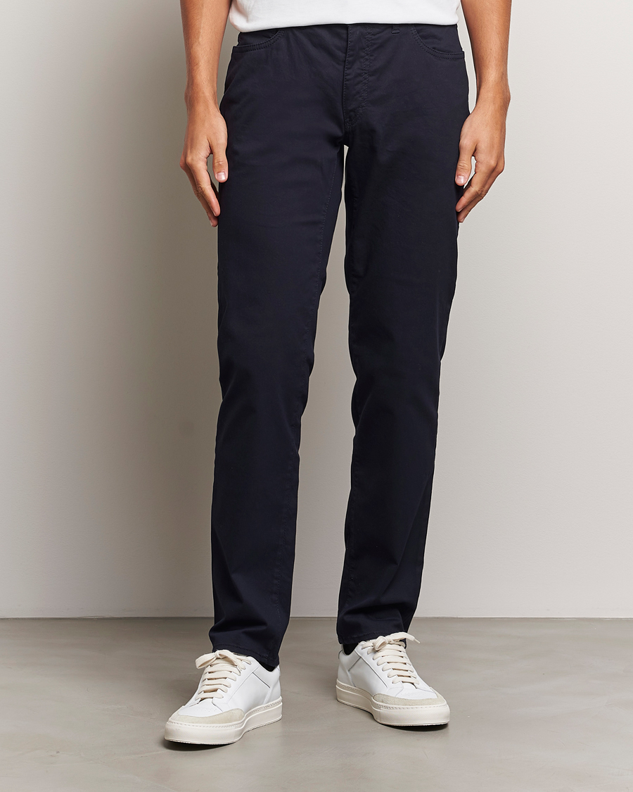 Mies | Viisitaskuhousut | Brax | Cadiz Cotton Satin 5-Pocket Pants Perma Blue