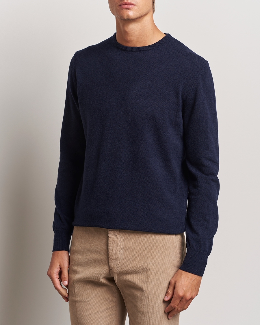 Mies |  | Morgano | Wool/Cashmere Crewneck Navy