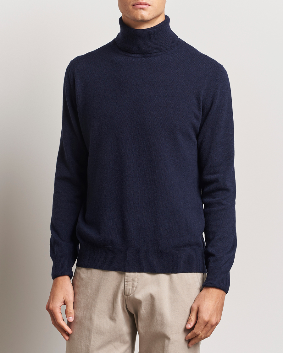 Mies |  | Morgano | Wool/Cashmere Rollneck Navy