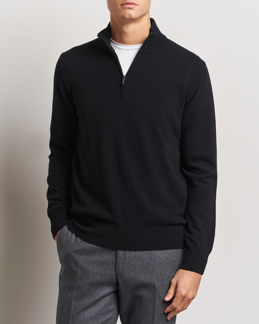 Mies |  | Morgano | Wool/Cashmere Half-Zip Black